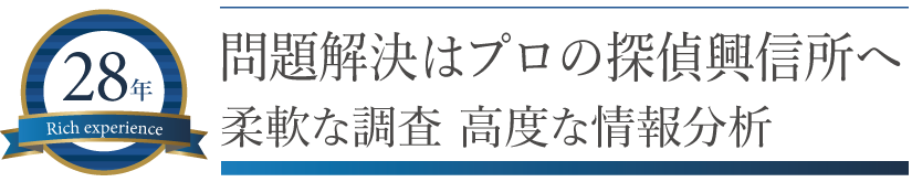 問題解決はプロの探偵興信所へ。柔軟な調査 高度な情報分析