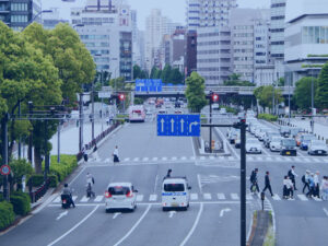 横浜みなとみらいの街並み